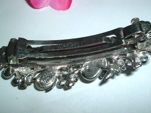Kirks Folly French Hair Barrette w Rhinestone Flowers and Glass Ladybugs NWT - Picture 5 of 6