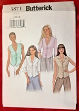 Butterick Pattern 3871 Misses' Petite Top Sewing Craft Project (H)