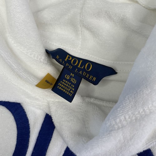 Polo Ralph Lauren Big Girls Size M (8-10) Logo Terry Cropped Hoodie White - Picture 8 of 10