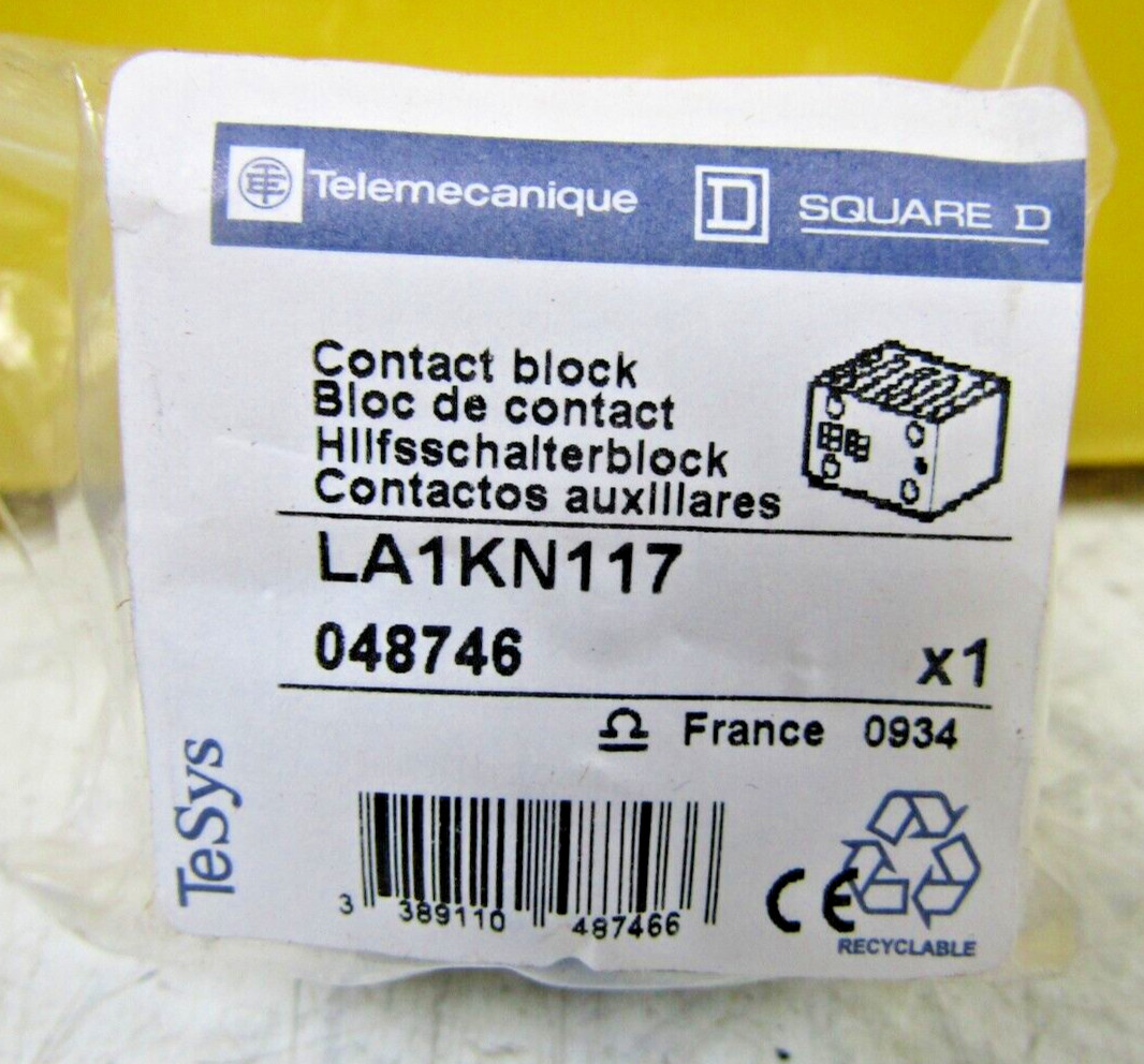 🔥NEW TELEMECANIQUE 10 AMP CONTACT BLOCK 600 VAC LA1KN117