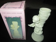 Ivory Angel Candle Holder 4 1/2"