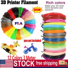3D Pen Filament 323 Feet (12  Colors), 3D Printing Pen Refills PLA Filament