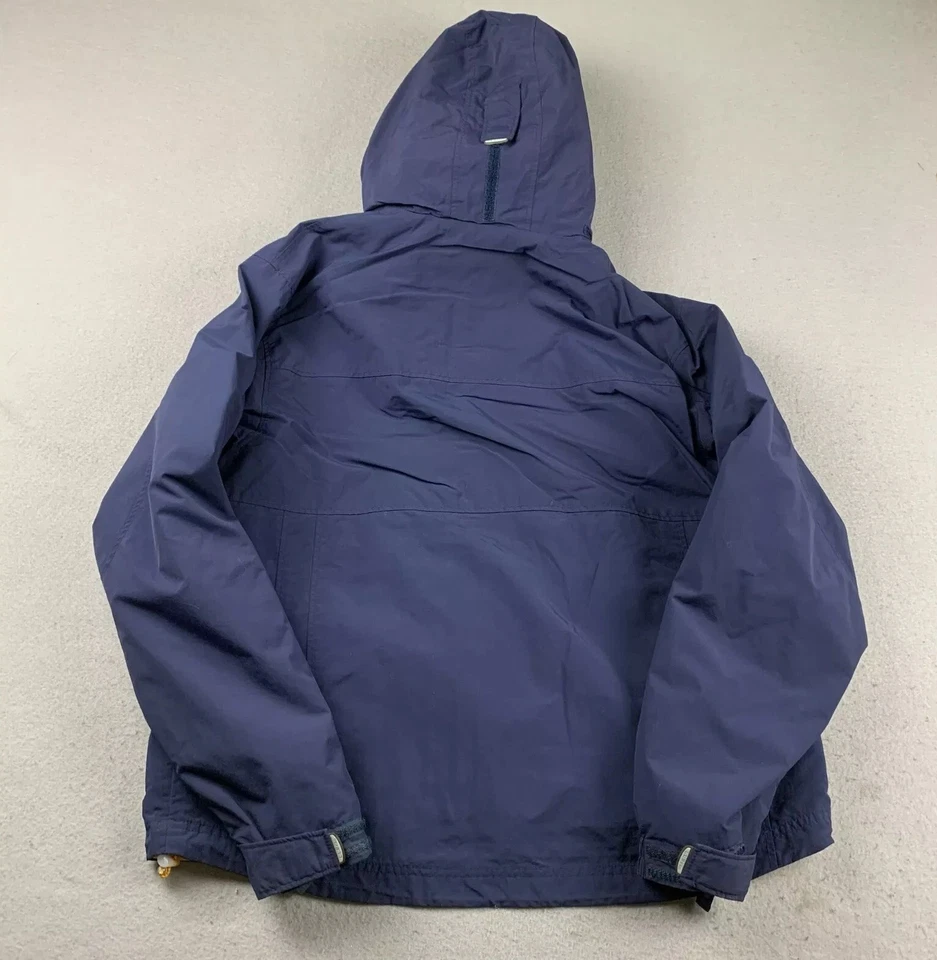 LL Bean куртка мужская средний регулярный синий нейлона с подкладкой полный молнии с капюшоном пальто - Изображение 4 из 4