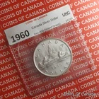 1960 Canada $1 Silver Dollar - Island Grass - UNCIRCULATED Coin #coinsofcanada