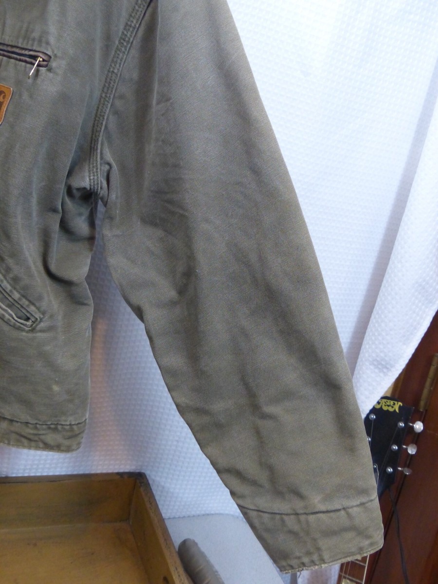 Vintage Carhartt Detroit Jacket J76 MOS Blanket Lined Moss Vintage Carhartt Detroit Jacket J76 MOS Blanket Lined Moss