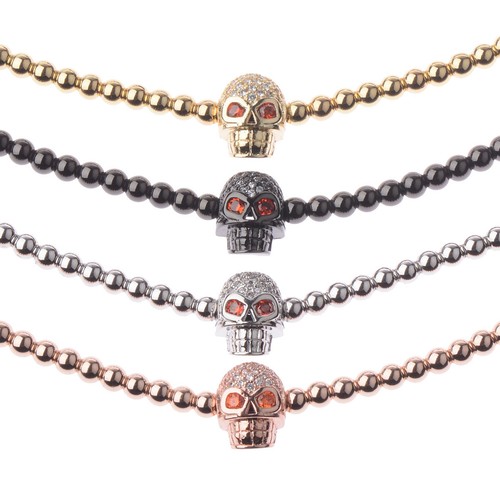 Herren 18k vergoldet 4 mm Micro Pave Zirkon Perlen Flechten Makramee Yoga Armband - Bild 22 von 161