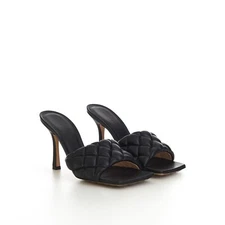 BOTTEGA VENETA 1200$ Black Padded Mules - Quilted Leather