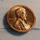 1953-D BU **Errors "L on Rim" & Broadstrike/off-center* Lincoln Wheat Cent #2