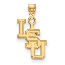 10k Yellow Gold Gold Louisiana State University L-S-U Small Pendant