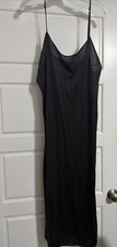 Vintage Vassarette Size 32 38/44 Black Full Slip Dress Adjustable Straps Nylon