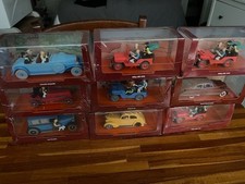 Hachette 1:43  Lot de 9 Voitures Tintin dans boites d'origines