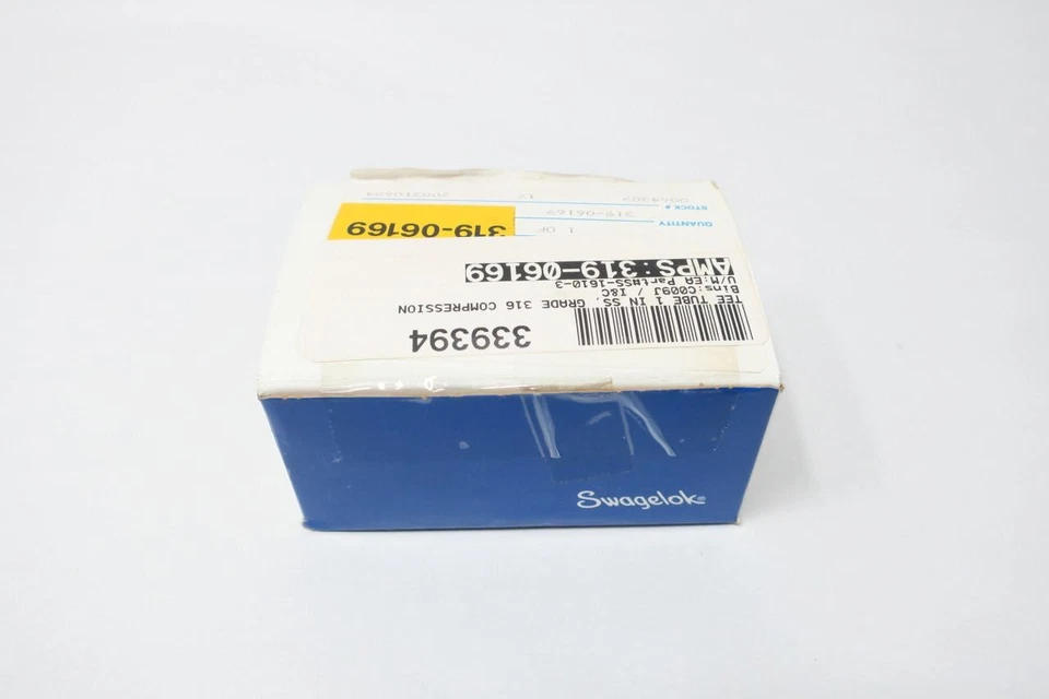 Swagelok SS-1610-3 Stainless Pipe Tee 1in Tube X 1in Tube X 1in Tube - Image 3 of 4