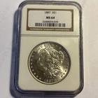 (1) one 1887 Morgan Silver Dollar $1 NGC MS64 140yrs Old!!