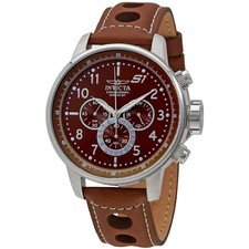 Invicta 25726 Men's S1 Rally Quartz Chronograph Watch, Brown Dial, Silver