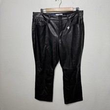 New Old Navy Bootcut High Rise Black Jack Faux Leather Pants Women s 12 Petite