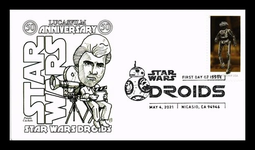 US COVER STAR WARS DROIDS FIRST DAY ISSUE PANDA CACHET
