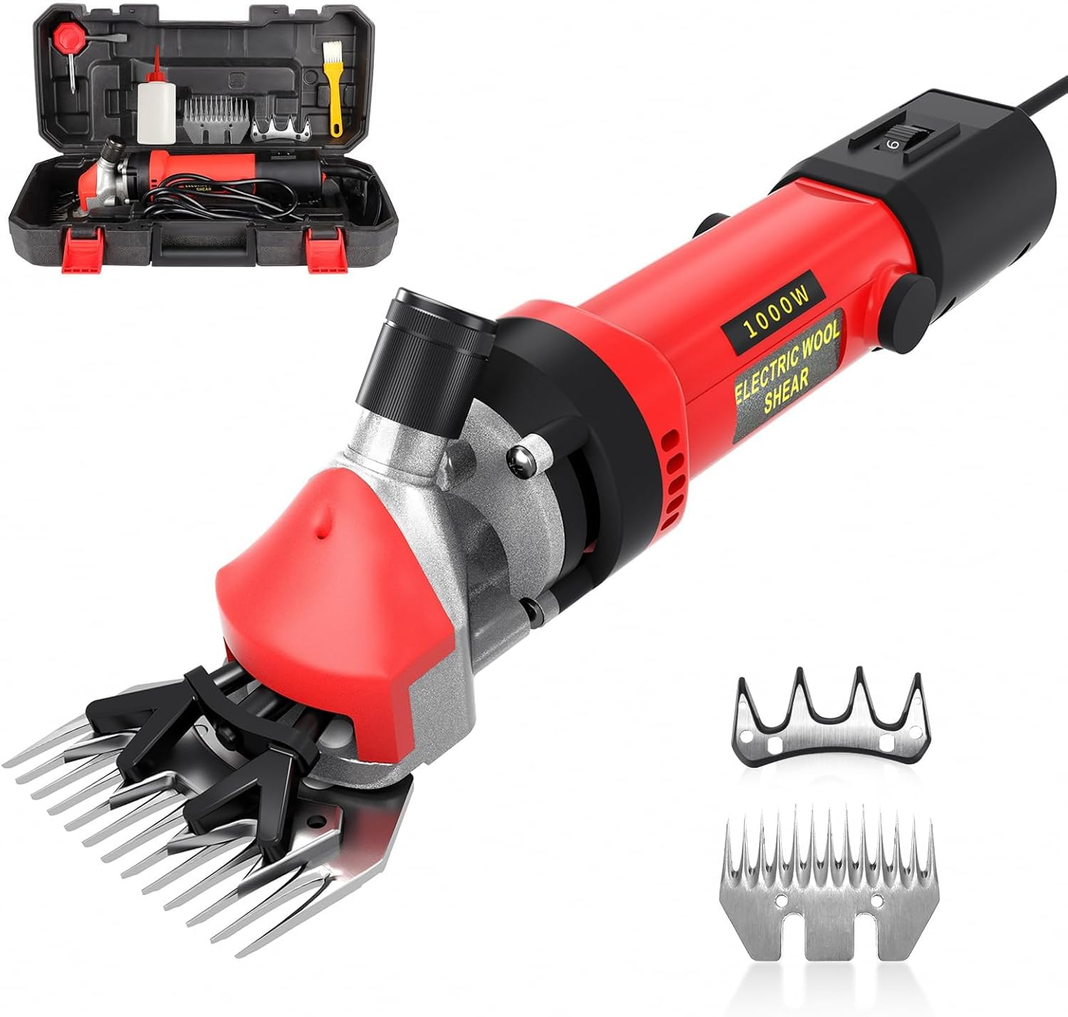 Tosatrice per Pecore Elettrica 1000W, Forbici Elettriche Pecore Con 6 Velocità R