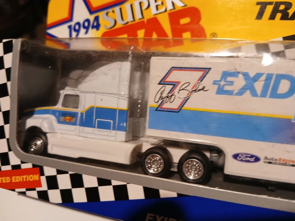 1994 MATCHBOX SUPER STAR TRANSPORTE SERIES II EXIDE BATTERIES Geoff Bodine 1/80 - Image 4 of 4
