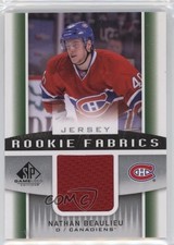 2013-14 SP Game Used Edition Rookie Fabrics Jerseys Nathan Beaulieu #RF-NB 1r22