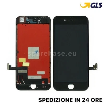 DISPLAY LCD APPLE IPHONE 8 TOUCH SCREEN SCHERMO FRAME COMPLETO NERO