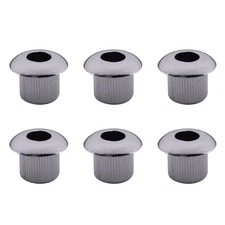 6Pcs Pro 6mm to 10mm Vintage to Modern Sized Guitar Tuner Conversion Chrome