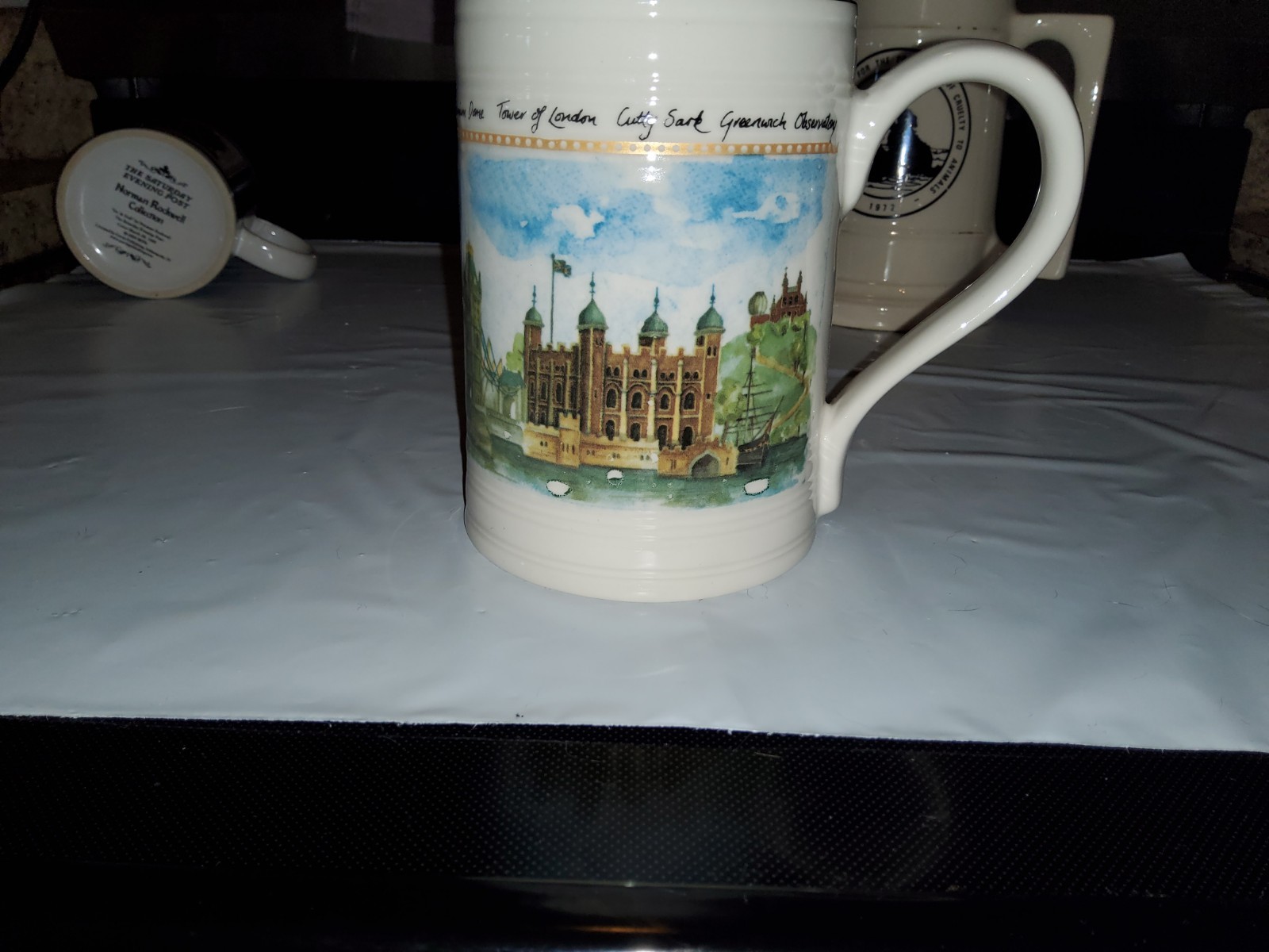 One Beer Stein, One Pottery Mug, One Norman Rockwell Coffee Cup