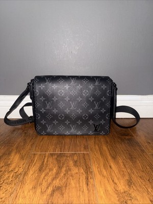 Louis Vuitton M46255 District PM Monogram Eclipse Messenger Bag (USED NO BOX)