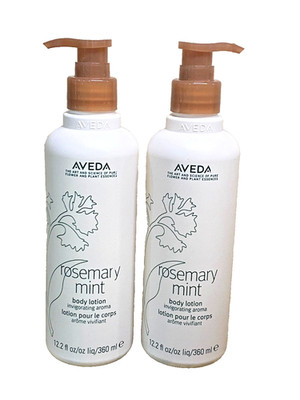 AVEDA Rosemary Mint Body Lotion 12.2oz Bottles Jumbo Size 2pc - Lot of 2
