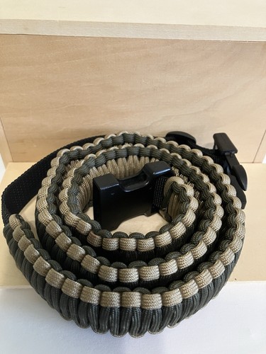 Paracord Rope Belt. All Hand Done. Two Tone. Survival Accessories. Green / Tan