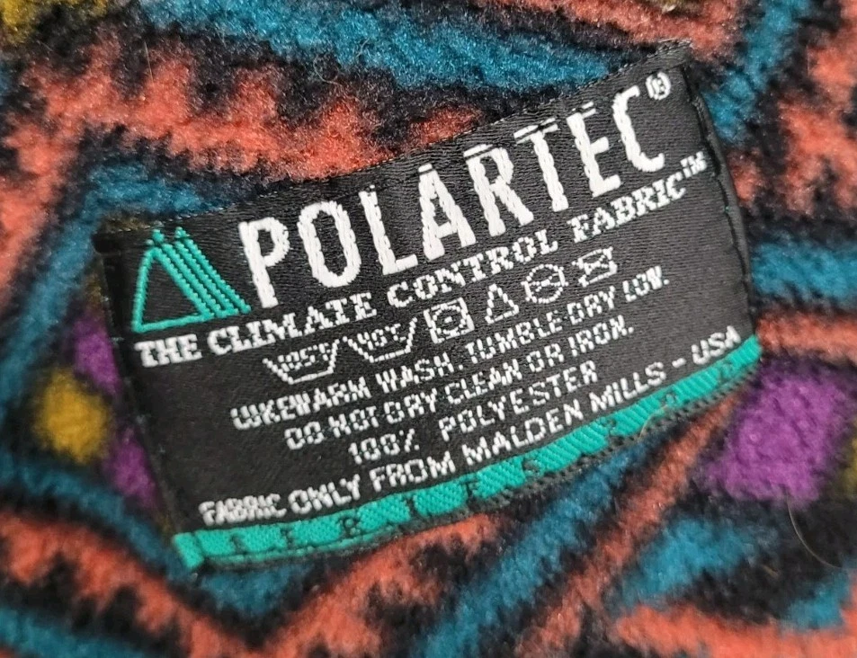 CABELAS FLEECE POLARTEC AZTEC GEOMETRIC ZIP FRONT HOODED MENS UNISEX MEDIUM - Image 4 of 4