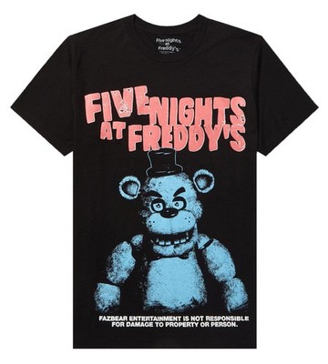 Five Nights at Freddy's Video Game Men's Freddy Fazbear T-Shirt New