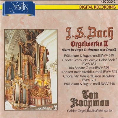 Ton Koopman JS Bach Orgelwerke II Novalis CD 1988 - An der Gabler Orgel 