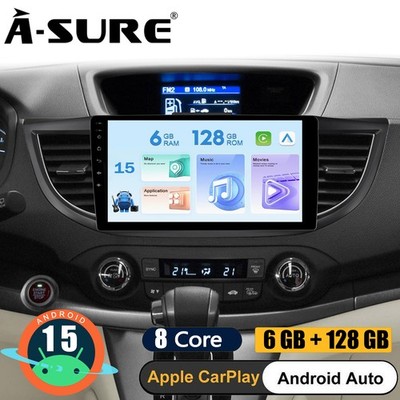 6+128GB Android 14 Autoradio CarPlay 4G Lte GPS Navi Für Honda CR-V IV 2012-2016