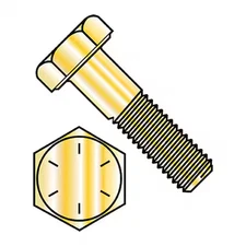 ZORO SELECT 3252CH8O Grade 8, 5/16"-24 Hex Head Cap Screw, Zinc Yellow Steel,