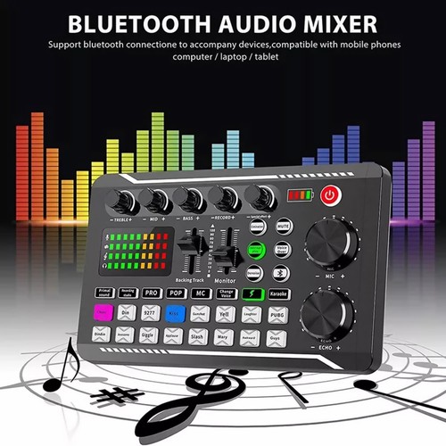 1set F998 Sound Card Multi-function Audio Mixer For Live Steaming For Podcasts - Picture 11 of 19