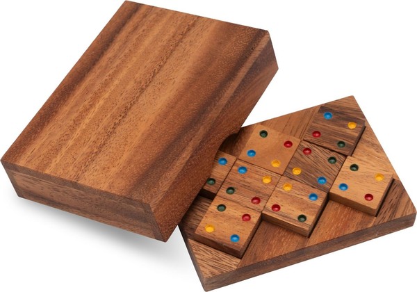 Farbenpuzzle - Domino-Puzzle - Legespiel - Knobelspiel Aus Holz-image