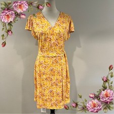 Nine West fake wrap flutter sleeves mini Dress size large
