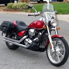 For Kawasaki VN900B Vulcan 900 Classic 18"x16" Windshield Fit 7/8" 1" Handlebar