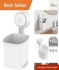 Powerful Suction Cup Toothbrush Holder, Drill-Free Wall Shower Holder for Too...
