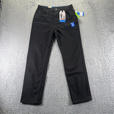 Levi's 502 Jeans Boys 12 Husky Black Cotton Denim Tapered Leg Stretch