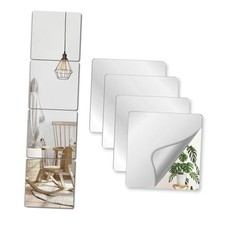 Unbreakable Mirror Tiles Self Adhesive,4PCS 16  x16  Toddler 4 Pack 16"x16" 