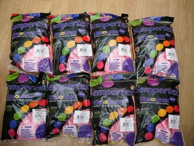400 x Sempertex Link-o-loon PINK Naturlatex Luftballons 12 Zoll Link O Loon