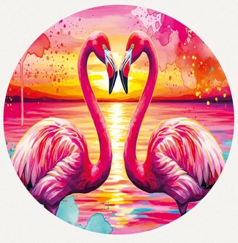 Hayleybug 1/2 oz Pink Balance - Flamingo silver Round w/ COA POP 15