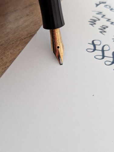 Vintage Montblanc 3-42G Kolbenfüller Füllfederhalter - Gold 14K flexibel (M) Feder - Bild 18 von 20