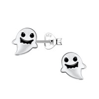 Ohrstecker Gespenst Halloween Ohrringe Sterling Silber 925 Geist Spuk Kinder