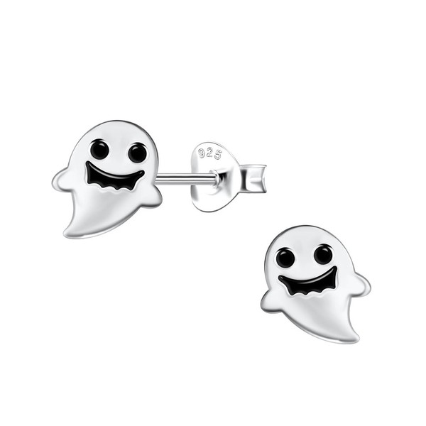 Ohrstecker Gespenst Halloween Ohrringe Sterling Silber 925 Geist Spuk Kinder-image