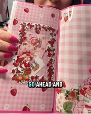 Handmade Reusable Sticker Set | Pocket + Traveler Size Strawberry Style