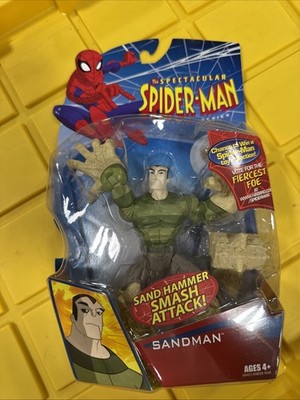 Spectacular Spider-Man Animated Sandman Sand Hammer Smash Attack 