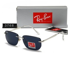 New Ray-Ban RB3768 Sunglasses Silver Frame Gray Polarized Lens 57-17-145mm