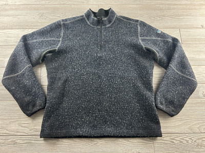 Kuhl Sweater 1/4 Zip Pullover Mens Large Wool Blend Thor Thermo Kore Revel